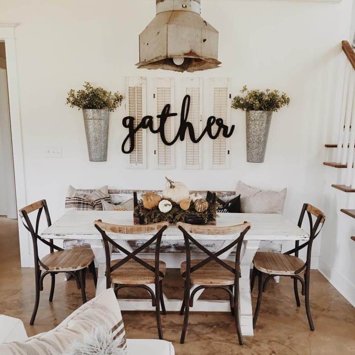 How to decorate a farmhouse dining room