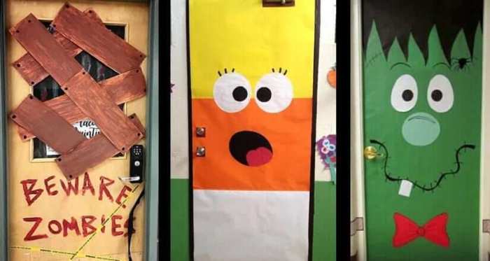 How to make a halloween door decoration