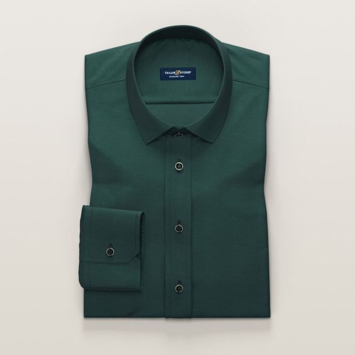 Green men's dress shirt