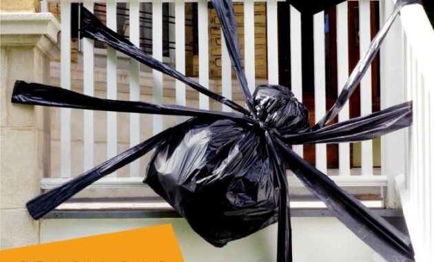 How to make a trashbag ghost yard decoration with Jakarta South style