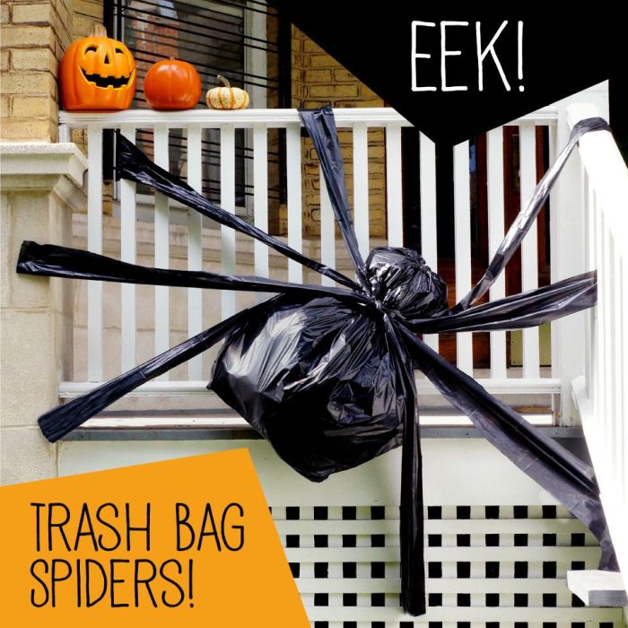 How to make a trashbag ghost yard decoration