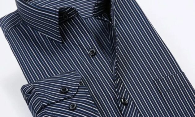 Mens Striped Dress Shirts Long Sleeve Classic Style for the Modern Man