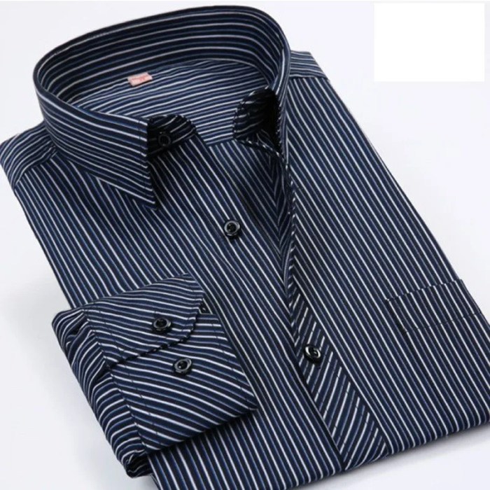 Men's striped dress shirts long sleeve