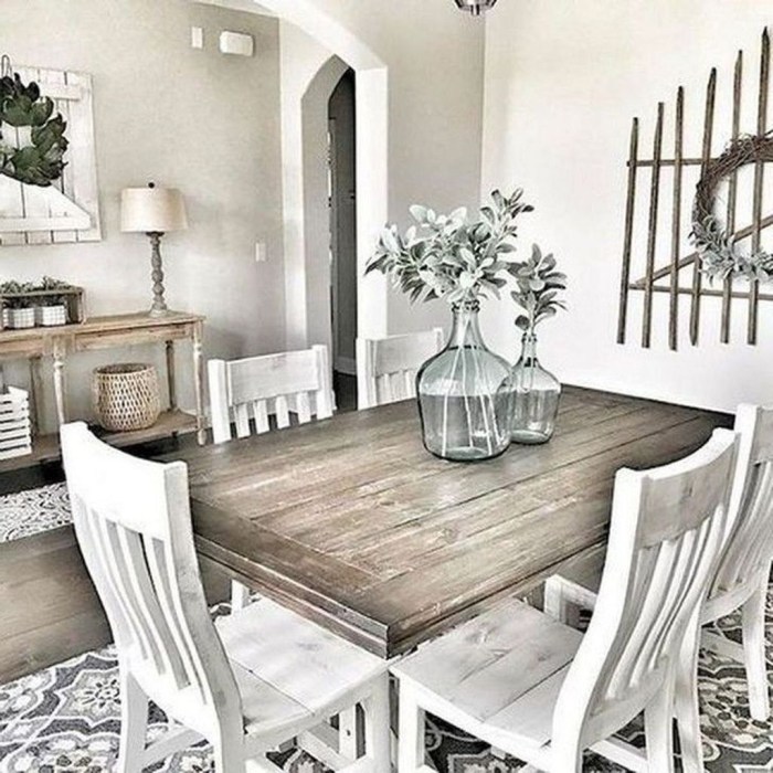 How to decorate a farmhouse dining room