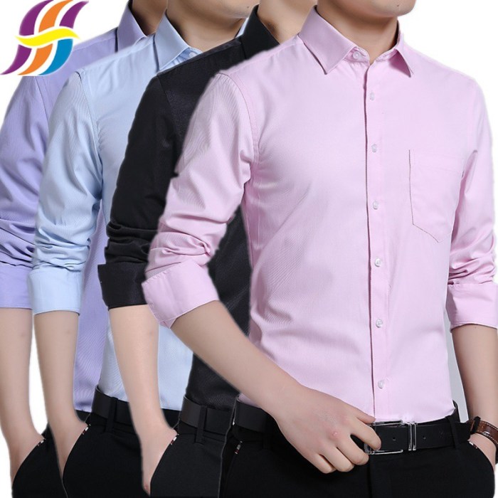 Men's no iron slim fit dress shirts