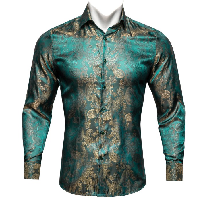 Mens gold long sleeve dress shirt