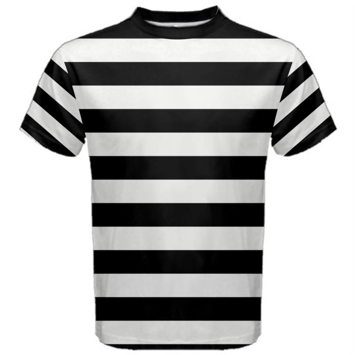 Black and white striped mens dress shirt