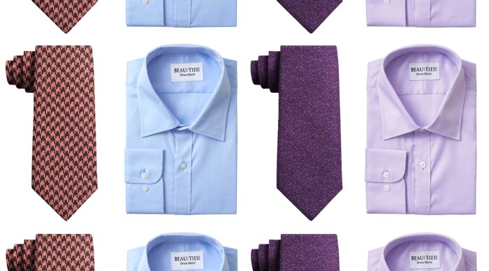 Men's dress shirts with matching ties