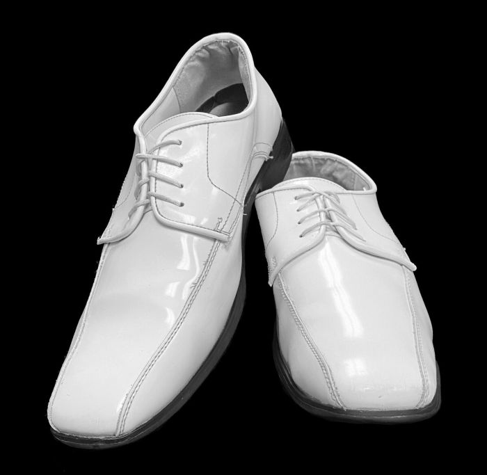 Wedding mens white dress shoes